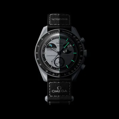 Moon Swatch Omega x Swatch Mission to Earth phase Bio ceramic Wrist Watch